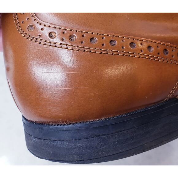 COLE HAAN Grand. OS Double Monk Strap Dress Shoes Brown Leather Men's Size 11 M - Picture 13 of 16